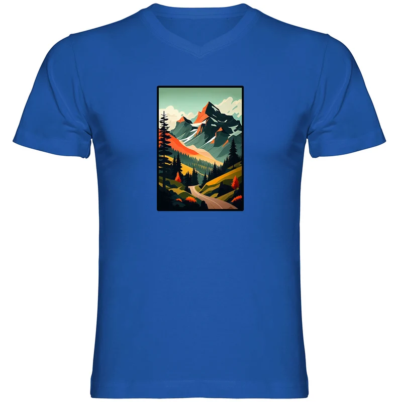 Bergmomente Herren T shirt V-Ausschnitt