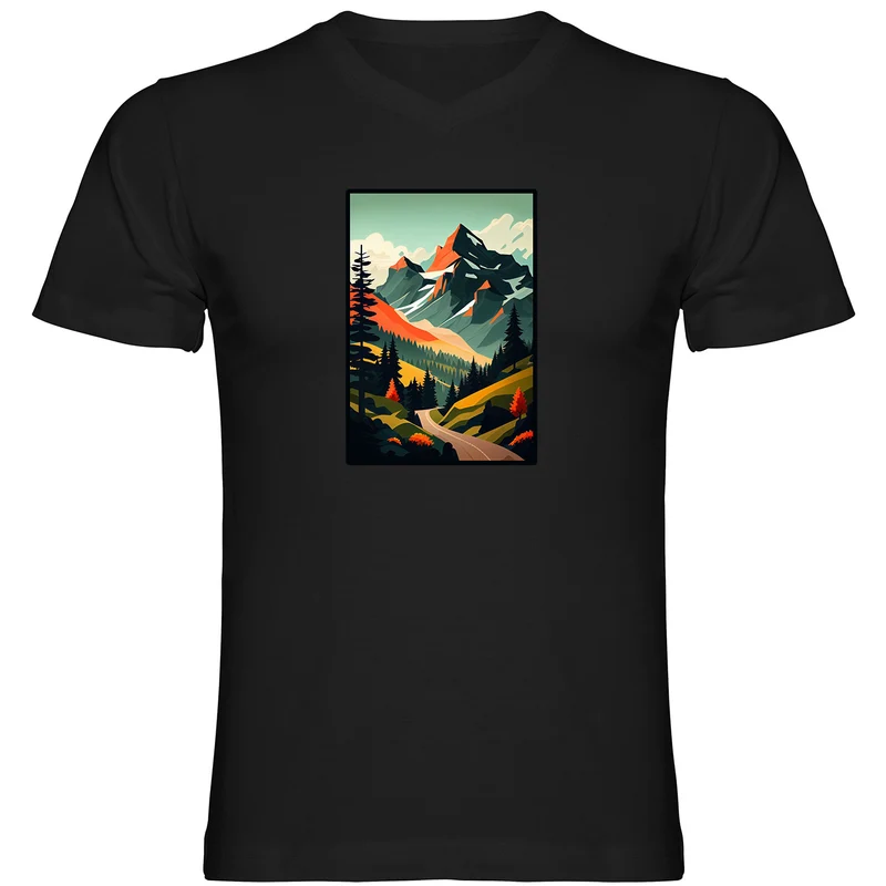 Bergmomente Herren T shirt V-Ausschnitt