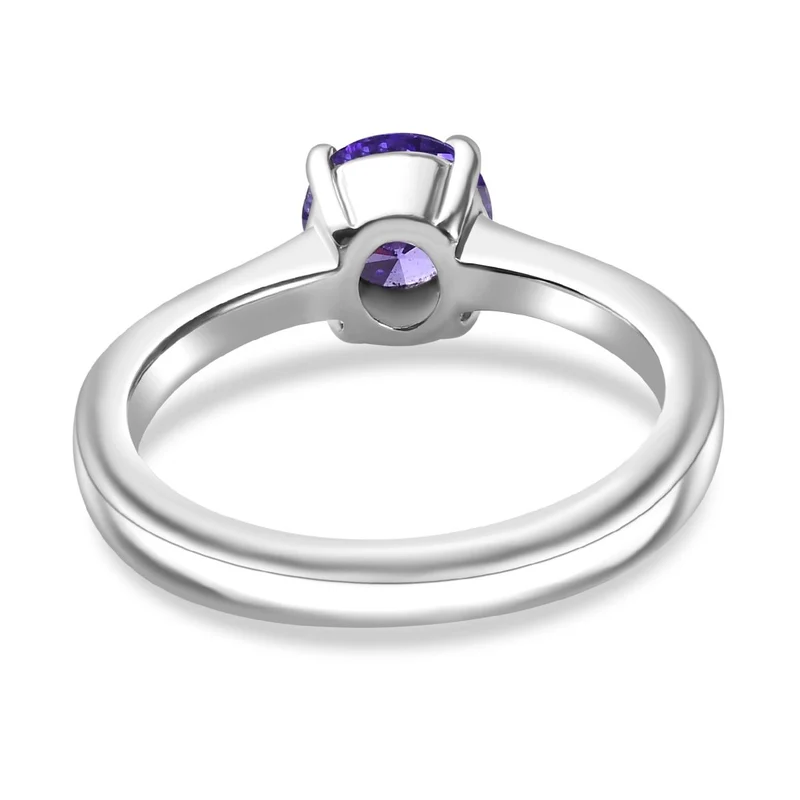 Lila Zirkonia Schmuckset Edelstahl