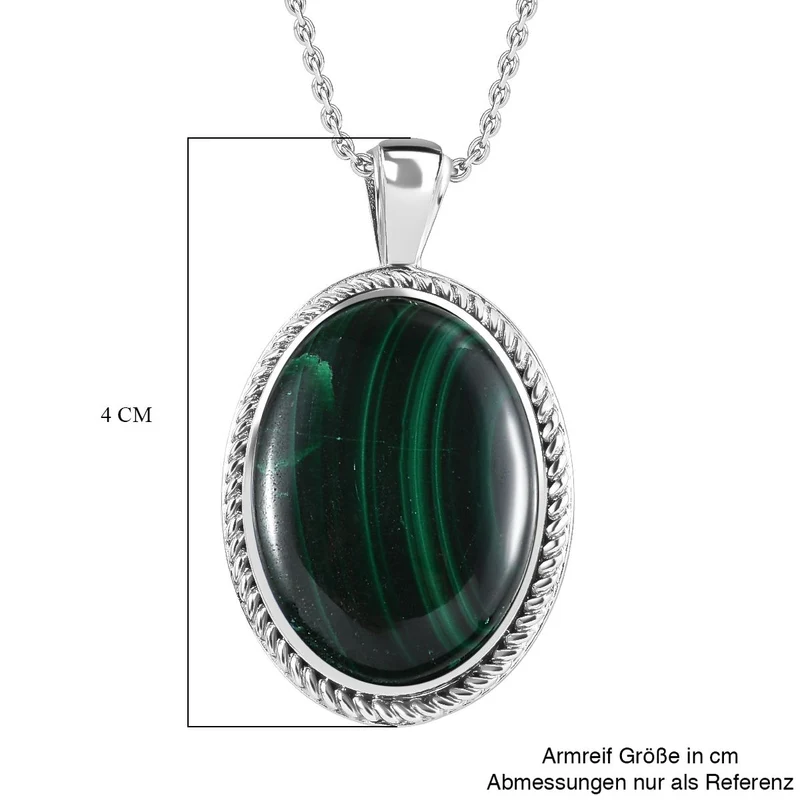 Malachit Schmuckset Edelstahl ca. 32,01 ct.