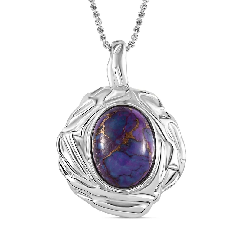 Lila Türkis Schmuckset Edelstahl ca. 17,18 ct.