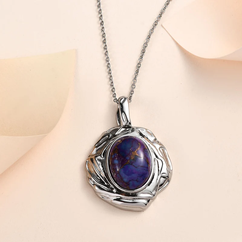 Lila Türkis Schmuckset Edelstahl ca. 17,18 ct.