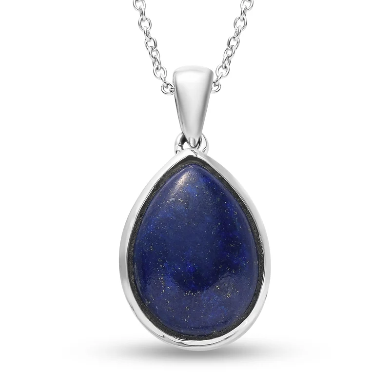 Lapislazuli Anhänger mit Kette ca. 11,33 ct