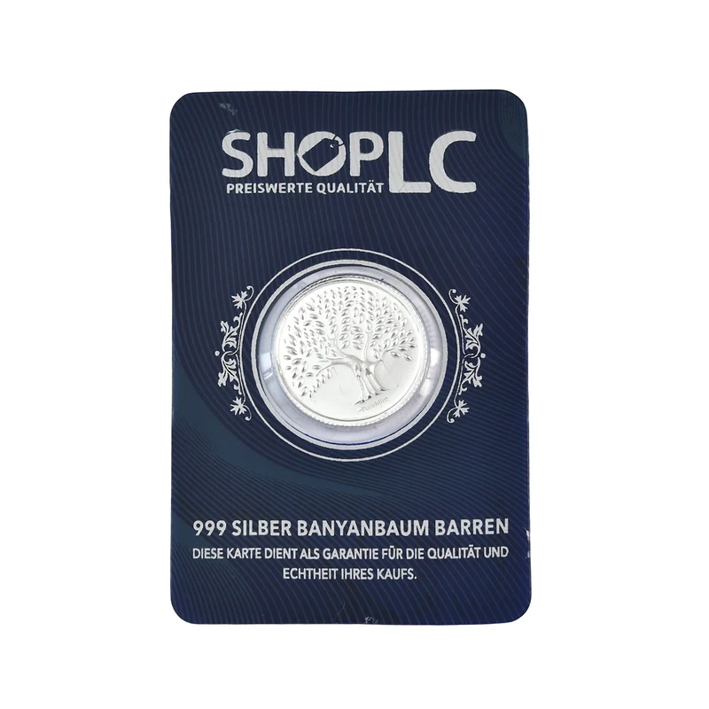 EXKLUSIVES GESCHENK - 999er Silber Baum Silberbarren, 5,00g