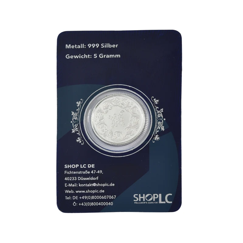 EXKLUSIVES GESCHENK - 999er Silber Baum Silberbarren, 5,00g