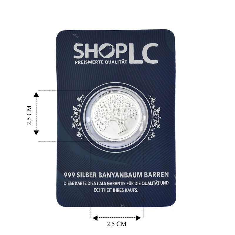 EXKLUSIVES GESCHENK - 999er Silber Baum Silberbarren, 5,00g