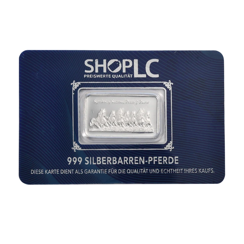EXKLUSIVES GESCHENK - 999er Silber Silberbarren Pferd, 5,00g