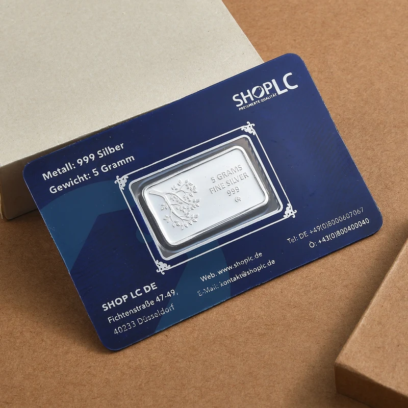 EXKLUSIVES GESCHENK - 999er Silber Silberbarren Pferd, 5,00g