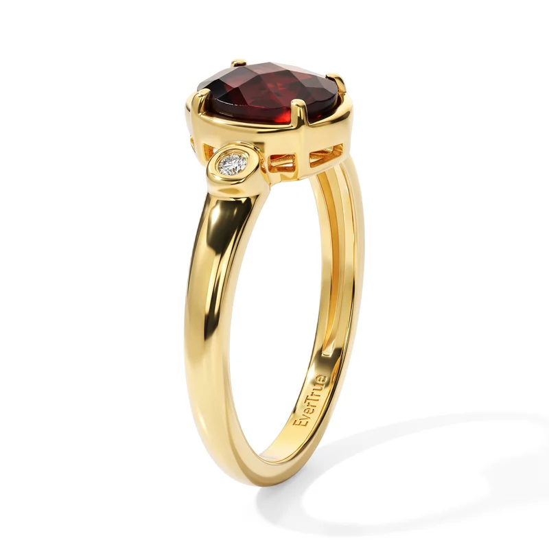 EVER TRUE 2er Set Mosambik Granat Ring und Anhänger (Größe 20.00) ca. 3.18 ct