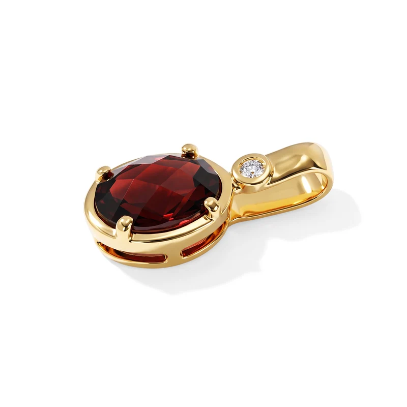 EVER TRUE 2er Set Mosambik Granat Ring und Anhänger (Größe 20.00) ca. 3.18 ct