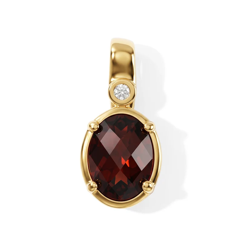EVER TRUE 2er Set Mosambik Granat Ring und Anhänger (Größe 20.00) ca. 3.18 ct