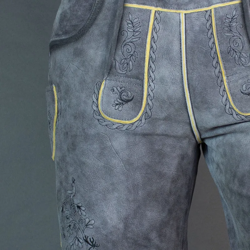 Datschi Trachten Lederhose Karl Dunkelgrau