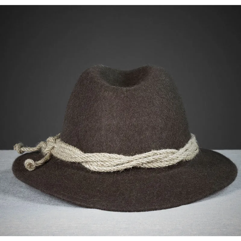 Gletscherhut Braun Wolle