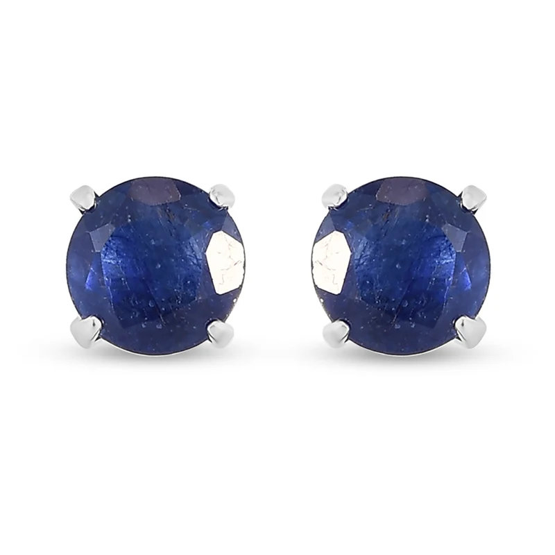 Masoala Saphir-Ohrstecker, (Fissure gefüllt), 925 Silber ca. 1.51 ct