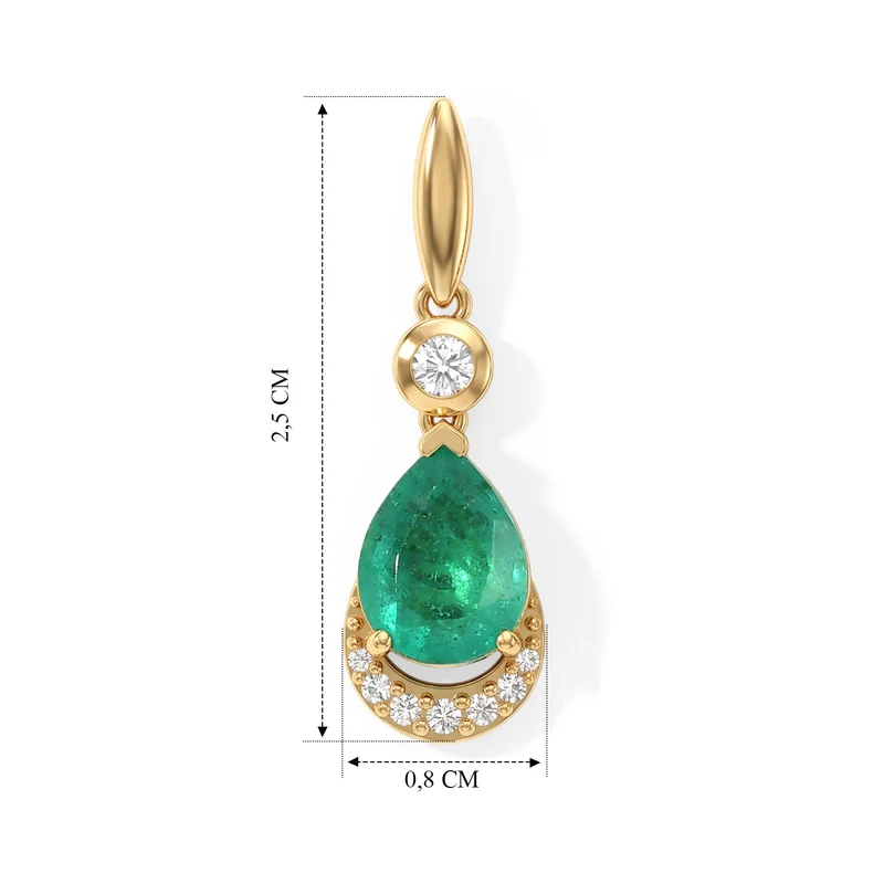 EVER TRUE Smaragd-Quarz Triplette, Weißer Zirkon Ohrringe Reine Bronze ca. 4.37 ct