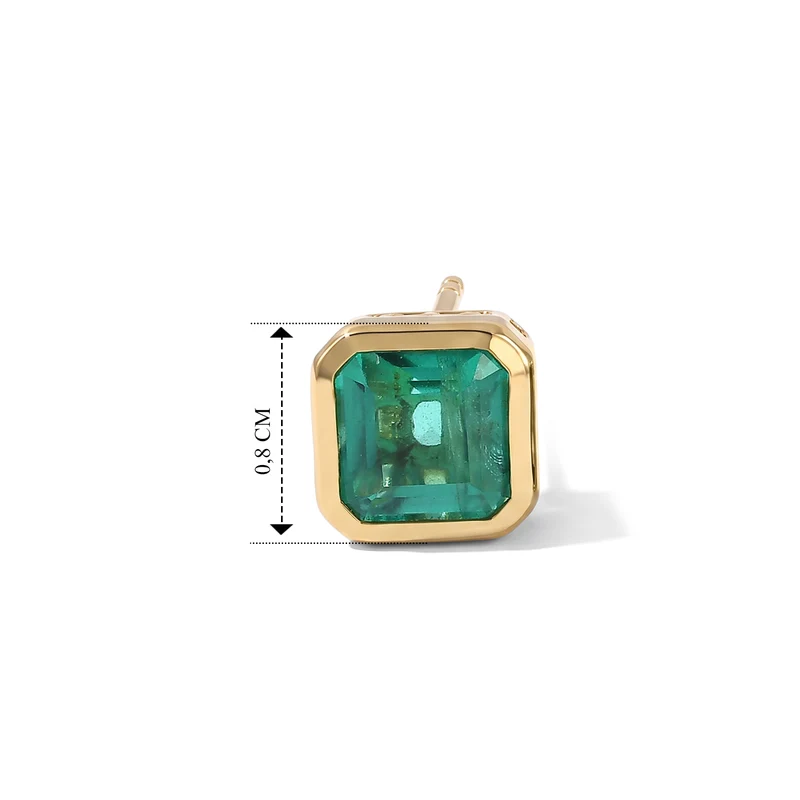D'Joy AAA Smaragd-Quarz Triplette Ohrringe 925 Silber 750 Vergoldet ca. 2.43 ct
