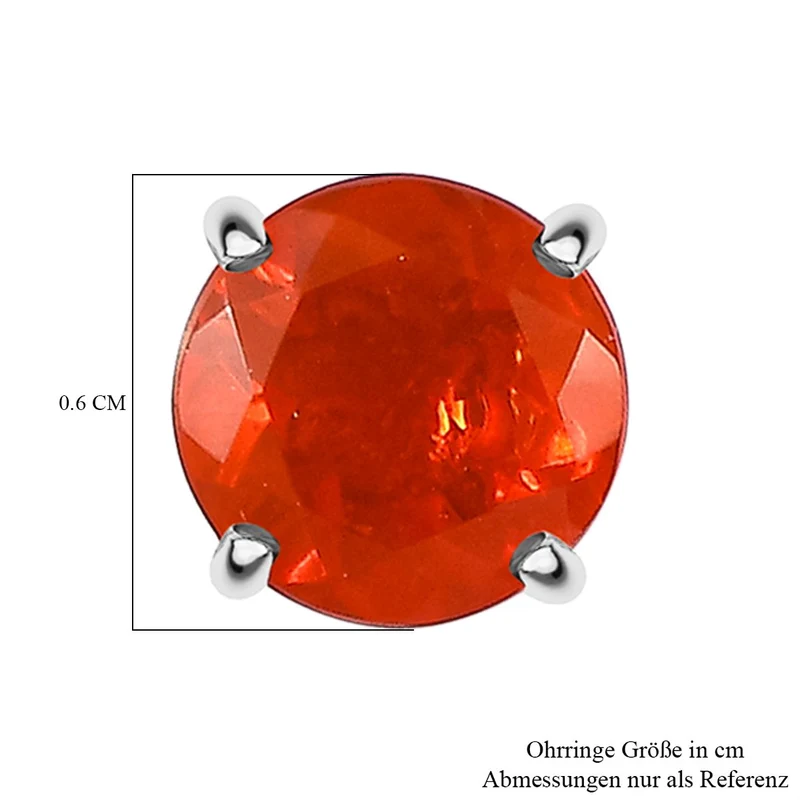 RHAPSODY - AAAA Mexikanischer Kirschfeuer-Opal Ohrringe, 950 Platin, ca. 1.11 ct