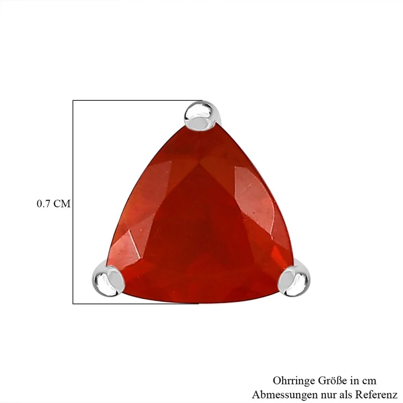 RHAPSODY - AAAA Mexikanischer Kirschfeuer-Opal Ohrringe, 950 Platin, ca. 1.11 ct