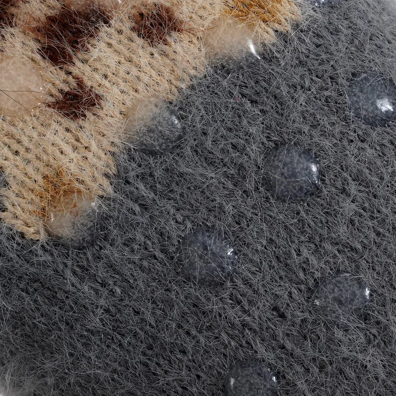 LIVMORE Sherpa-Kuschelsocken mit Blütenmuster, Violett