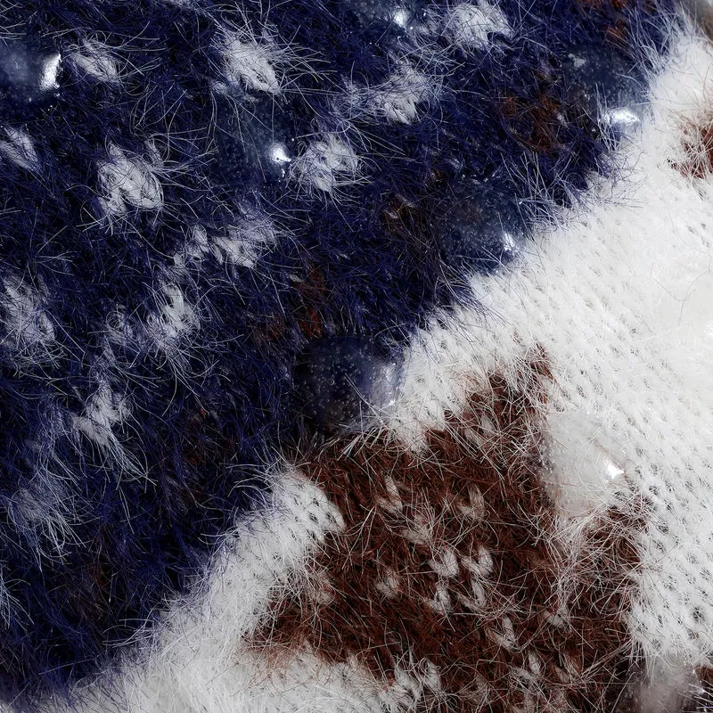 LIVMORE Sherpa-Kuschelsocken mit Blütenmuster, Violett