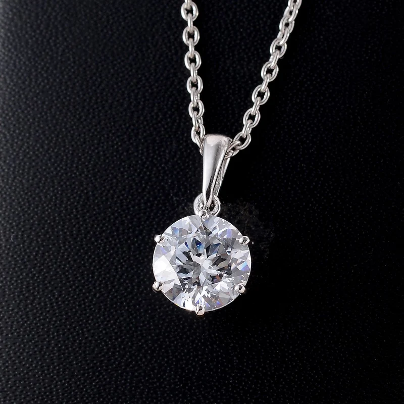 Feinster Zirkonia Schmuckset 925 Silber platiniert ca. 1.50 ct