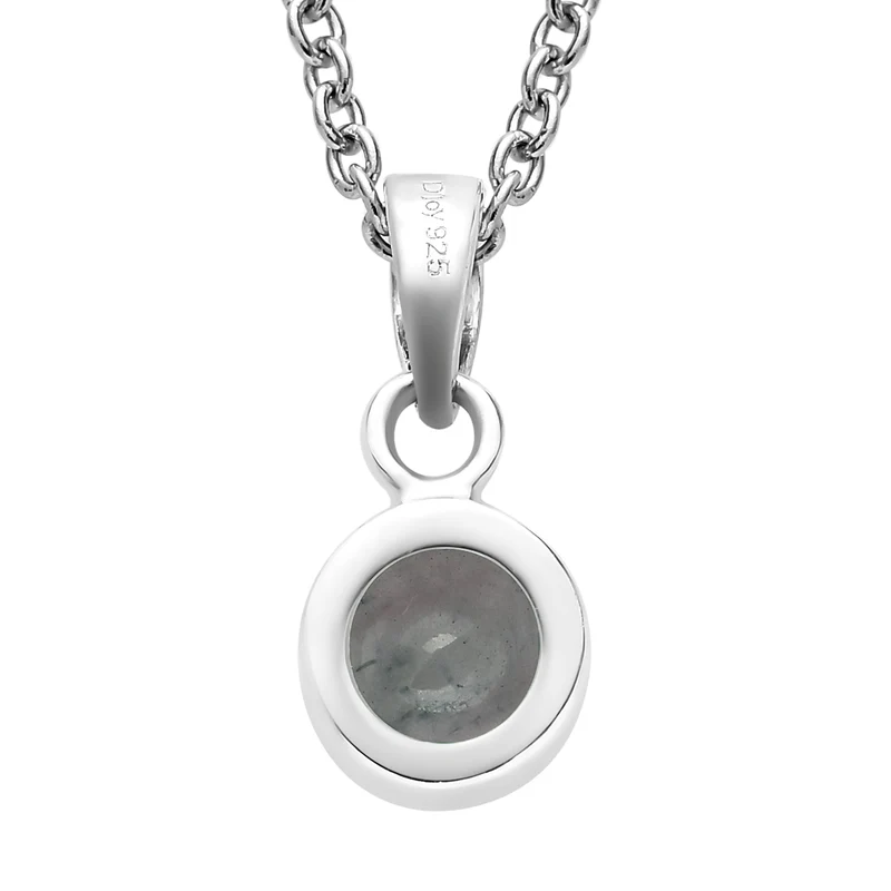 Regenbogen Mondstein-Anhänger und Ohrringe aus 925 Silber, mit Kette aus Edelstahl ca. 2,76 ct