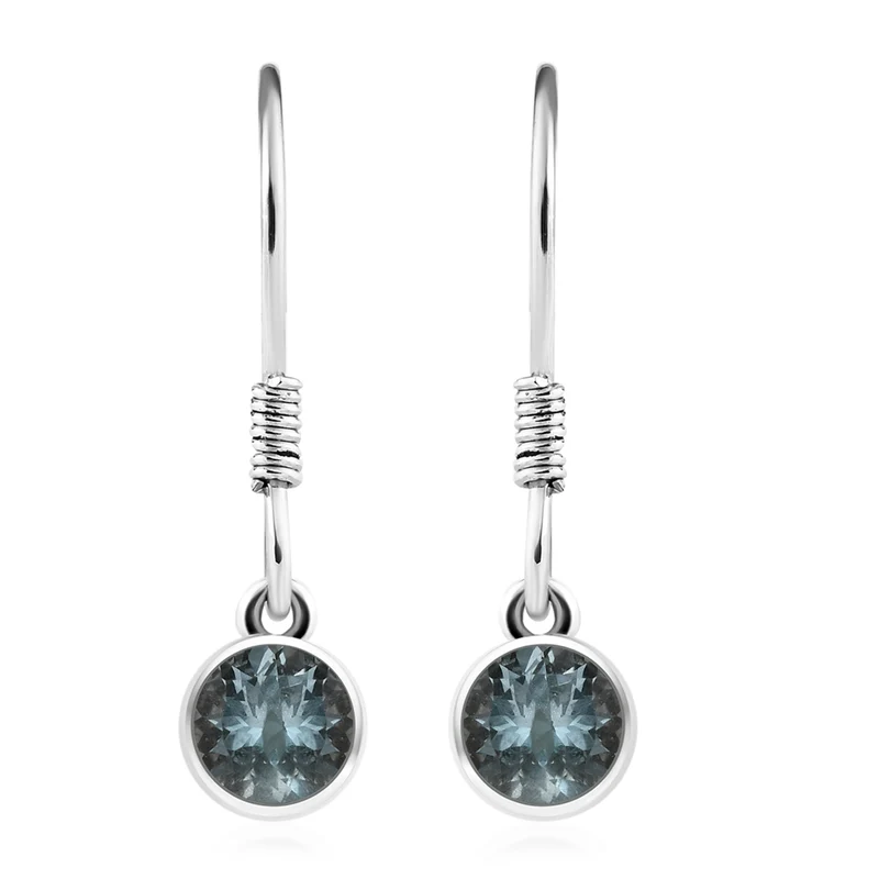 Aquamarin-Anhänger und Ohrringe aus 925 Silber, mit Kette aus Edelstahl ca. 2,45 ct