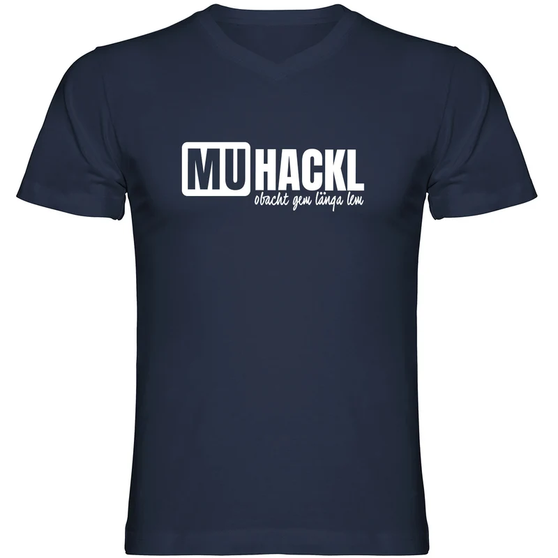 Muhackl Herren Tshirt V-Ausschnitt