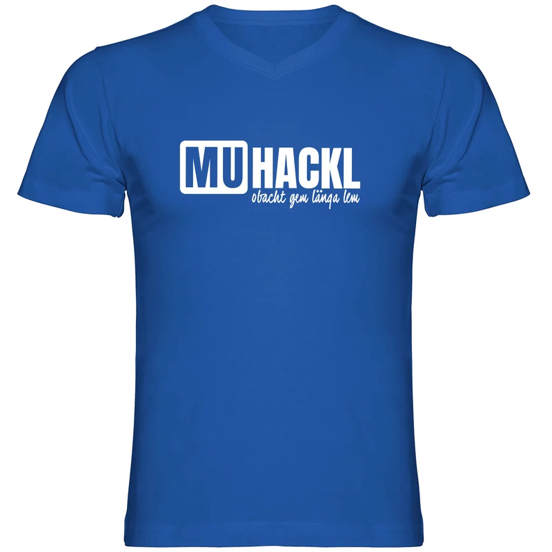 Muhackl Herren Tshirt V-Ausschnitt