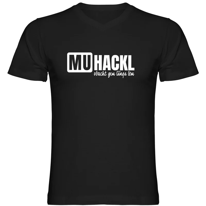 Muhackl Herren Tshirt V-Ausschnitt