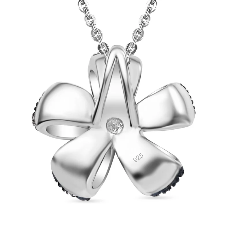Blauer Diamant Schmuckset 925 Silber rhodiniert