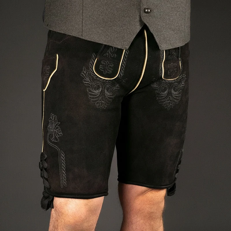 Datschi Trachten Lederhose Eugen Braun Anthrazit