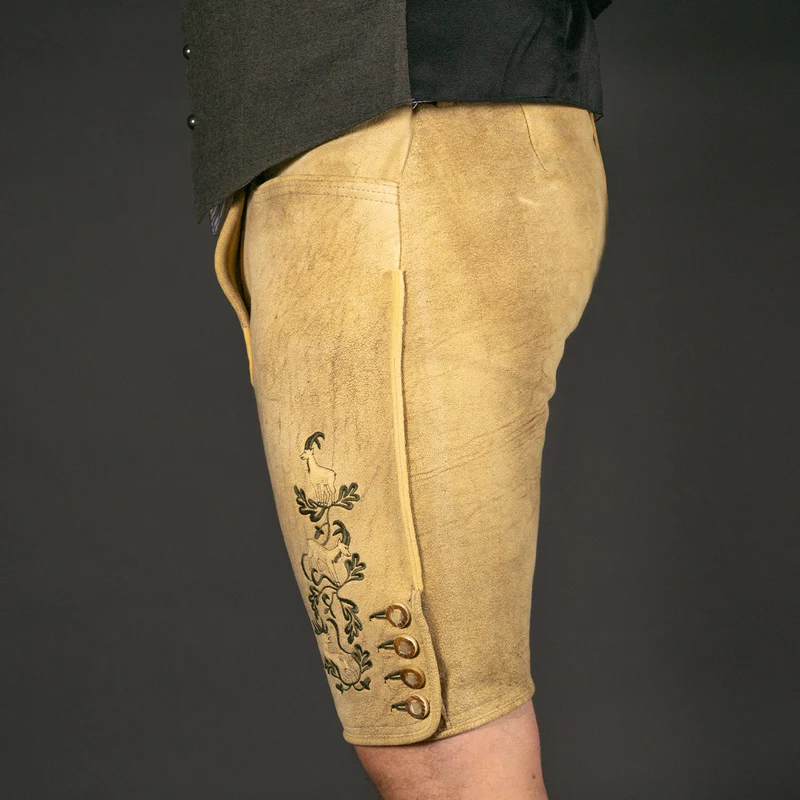 Datschi Trachten Hirsch Lederhose sämisch gegerbt - Wildleben