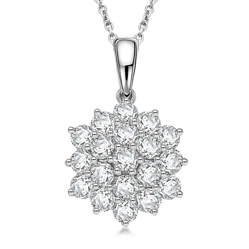 LUXORO Weißer Diamant I2 Schmuckset (8-13 Werktage Lieferzeit) ca. 50 cm ca. 1,03 ct.