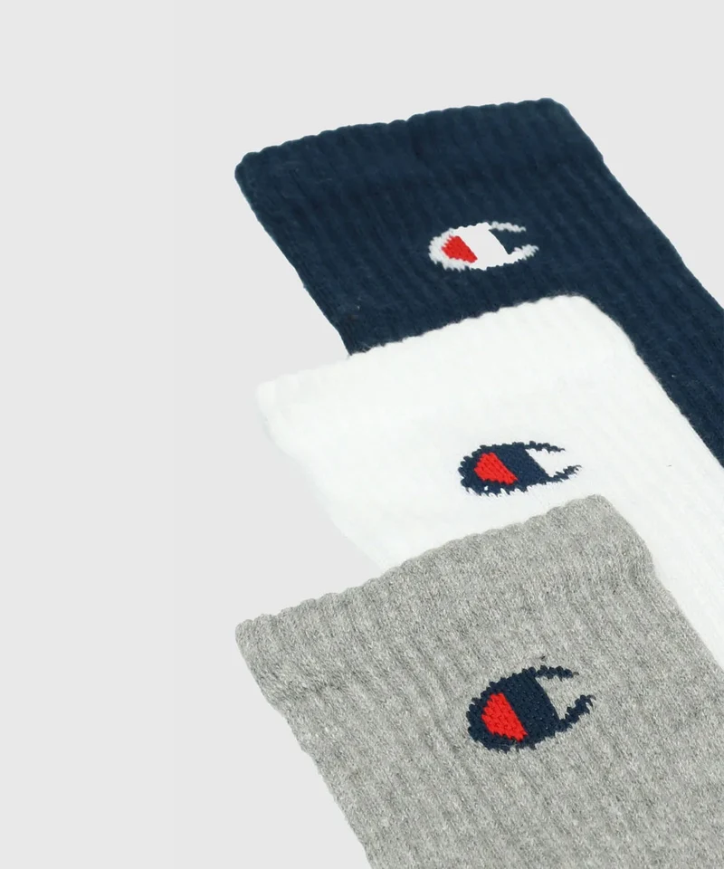 Pack De 3 PAires De Chaussettes Champion - Bleu Marine/Gris/Blanc