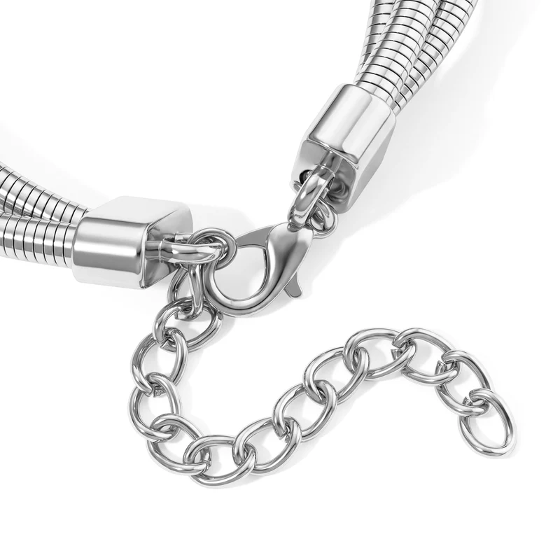 2er-Schmuckset aus mehrreihiger 43+5cm Halskette und 20+5cm Armband, Eisen, dreifarbig