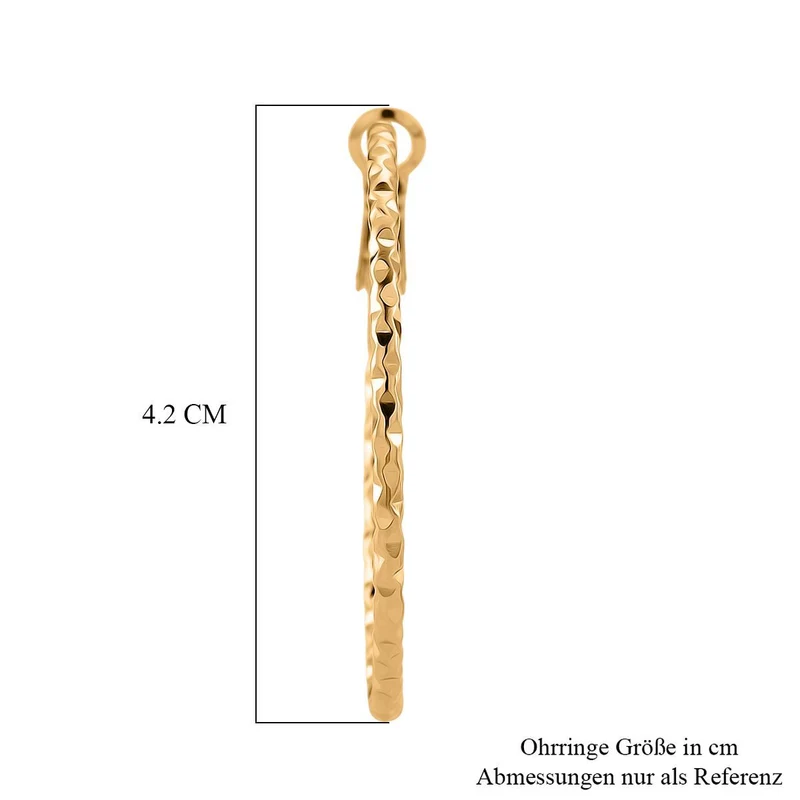 Klassische Creolen, 316L Edelstahl, goldfarben