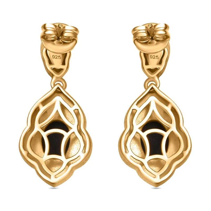 Goldenite Ohrringe 925 Silber 750 Gelbgold Vermeil ca. 1,77 ct.
