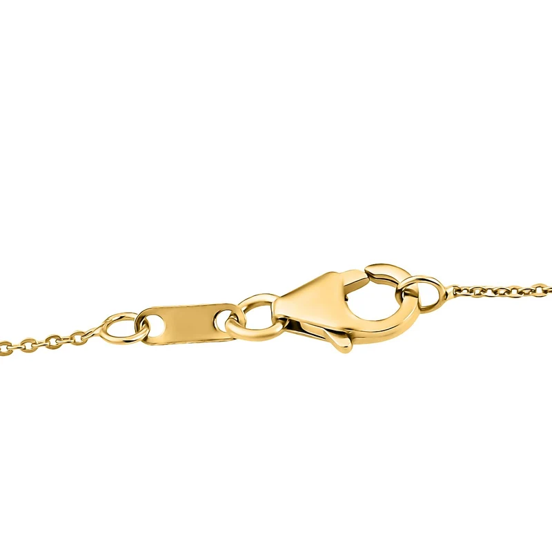AAA Turkizit und weißer Diamant-Anhänger mit Kette, 925 Silber Gelbgold Vermeil ca. 1.32 ct