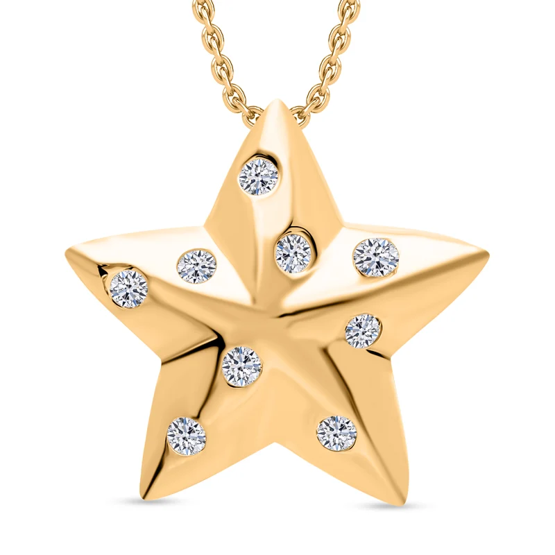 LUXURIANT DIAMOND - Lab Grown Diamant SI-GH Schmuckset 925 Silber platiniert ca. 0,25 ct.