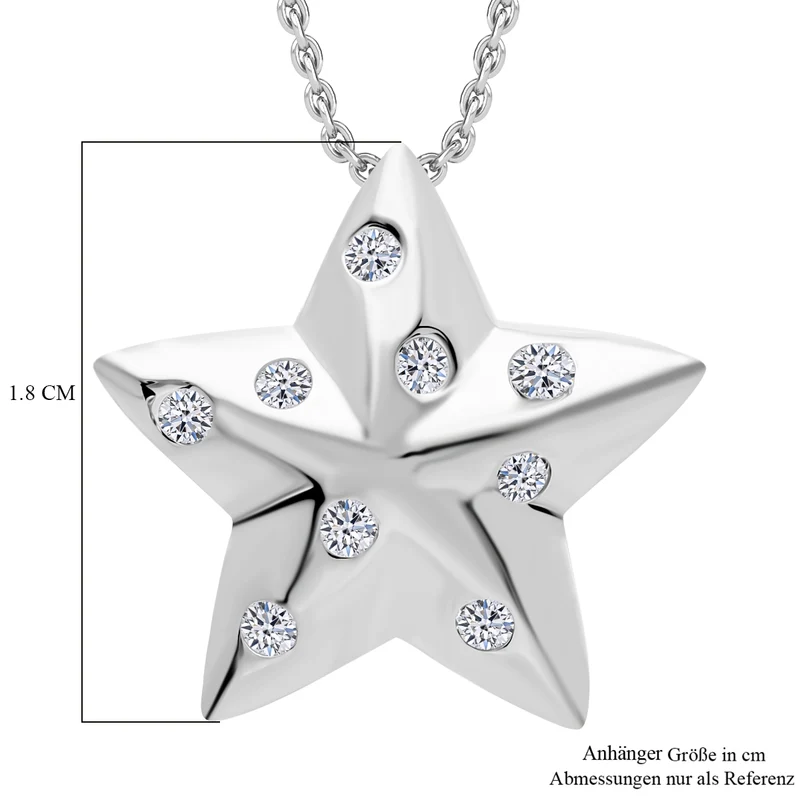 LUXURIANT DIAMOND - Lab Grown Diamant SI-GH Schmuckset 925 Silber platiniert ca. 0,25 ct.