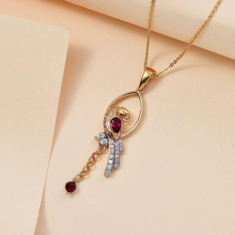 GP Kollektion - Citrin Schmuckset 925 Silber 750 Gelbgold Vermeil ca. 0.78 ct