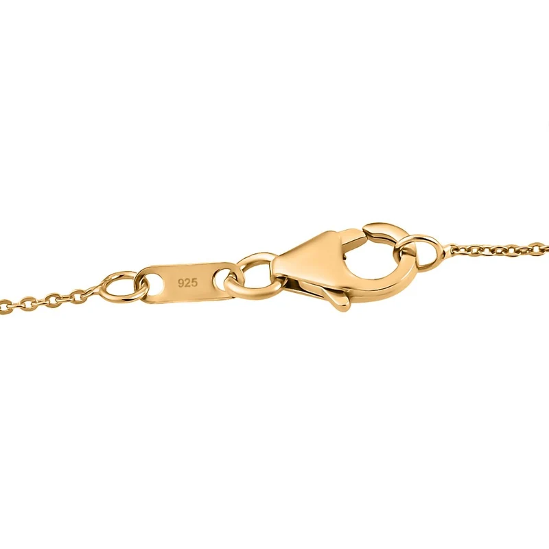 GP Kollektion - Citrin Schmuckset 925 Silber 750 Gelbgold Vermeil ca. 0.78 ct