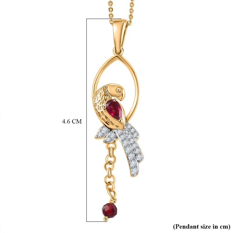 GP Kollektion - Citrin Schmuckset 925 Silber 750 Gelbgold Vermeil ca. 0.78 ct