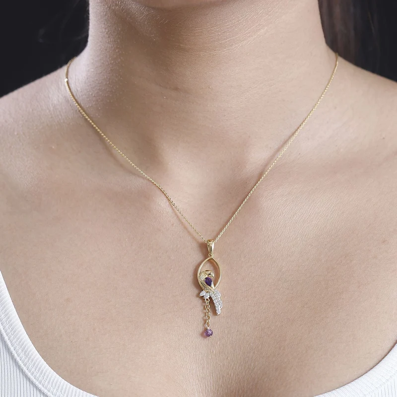 GP Kollektion - Citrin Schmuckset 925 Silber 750 Gelbgold Vermeil ca. 0.78 ct