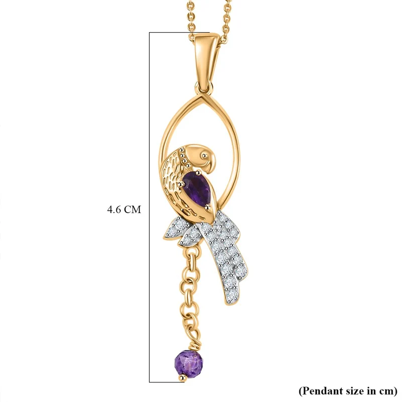 GP Kollektion - Citrin Schmuckset 925 Silber 750 Gelbgold Vermeil ca. 0.78 ct