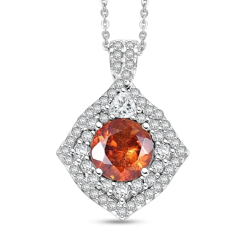 D'Joy AA Sphalerit, Moissanit Schmuckset (8-13 Werktage Lieferzeit) ca. 50 cm 925 Silber Rhodiniert ca. 3,50 ct.
