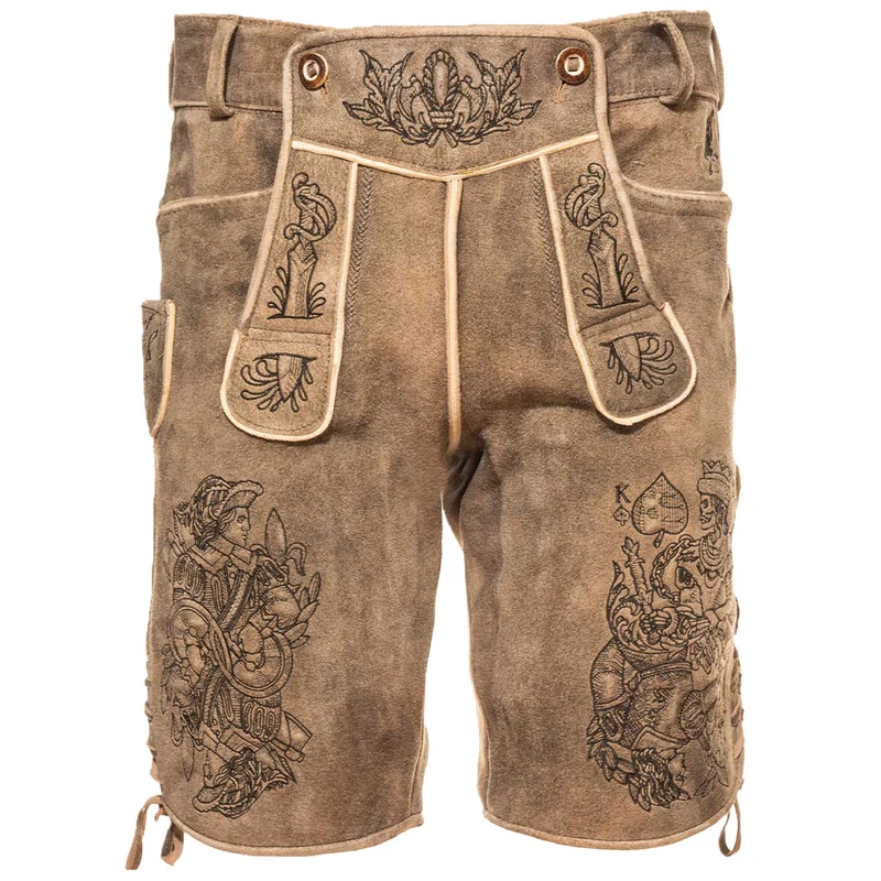 Himmel Arsch und Zwirn Lederhose Königsmörder Beige Hell