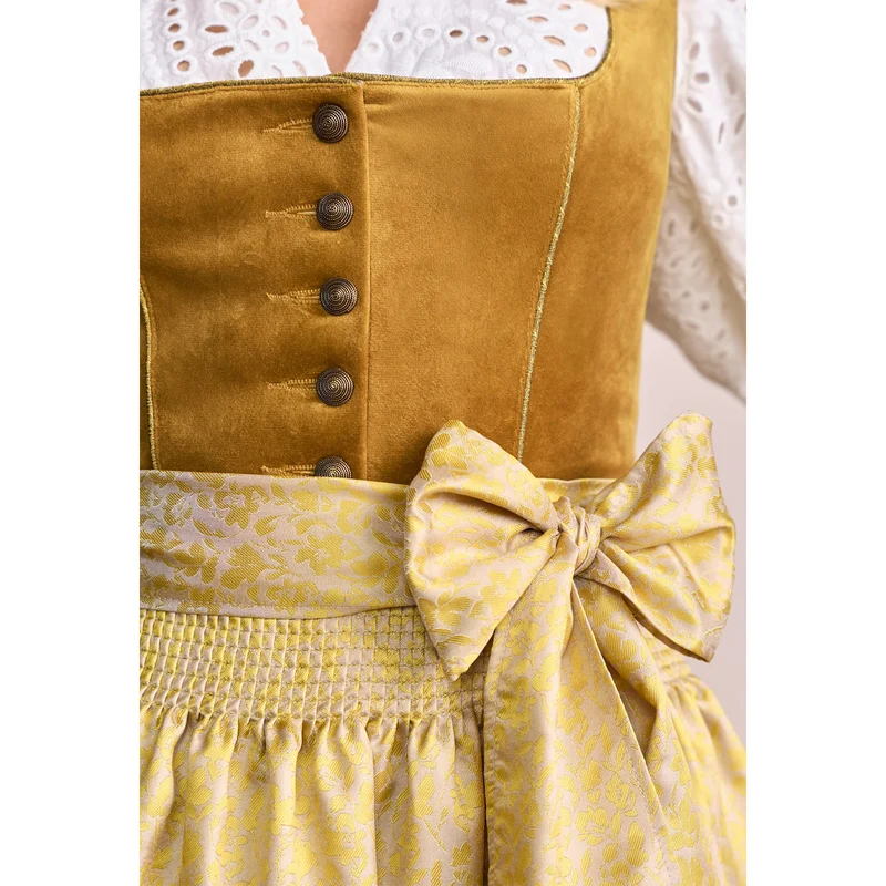 Krüger Dirndl Tuana Gold Samt 70cm