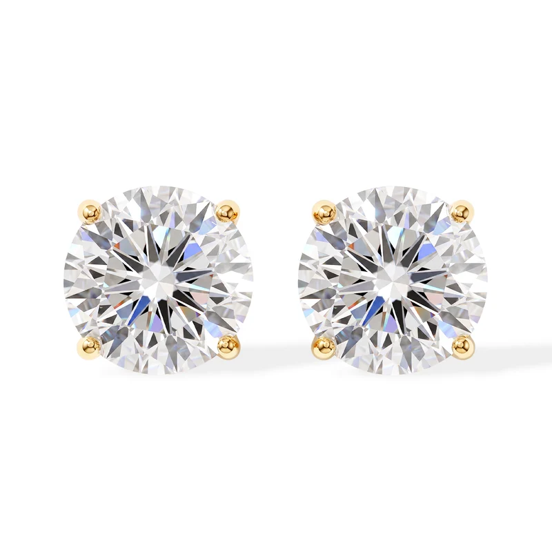 D'Joy GRA zertifiziert Moissanit Ohrringe 925 Silber Rhodiniert ca. 2.00 ct